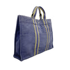 Hermes Tote Fourre Tout MM Canvas Navy Khaki Silver — view 2