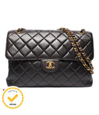 Chanel Shoulder Bag Double Faced Chain Lambskin Gold Bag Deca Quilted 30