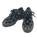 Louis Vuitton Leather Shoes Bob Lure Line Dabi Velor Black