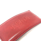Fendi Barrette Logo Leather Red — view 2