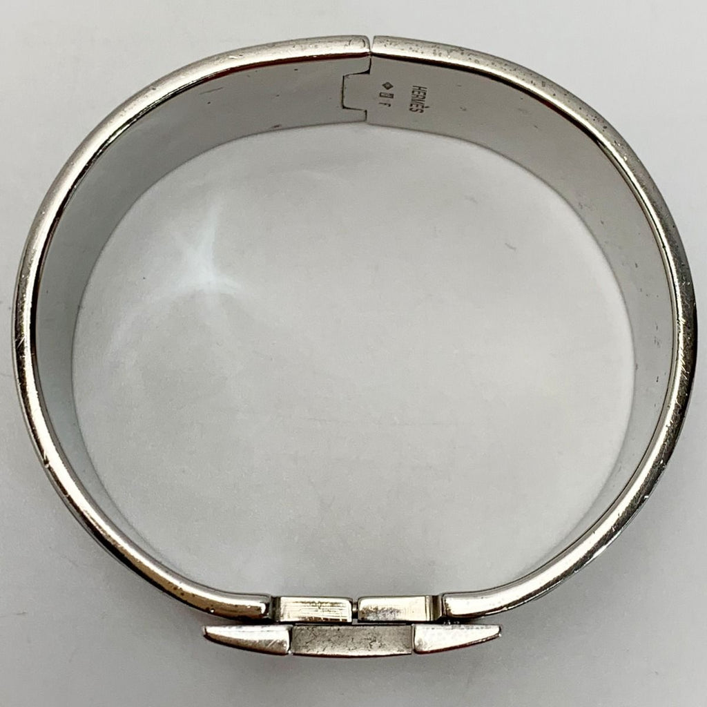Hermes Metal Black H Bracelet Bangle — view 4