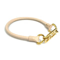 Fendi Double F Logo Beige Leather Choker