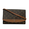 Louis Vuitton Shoulder Bordeaux Bag Brown Monogram Canvas Crossbody Flap