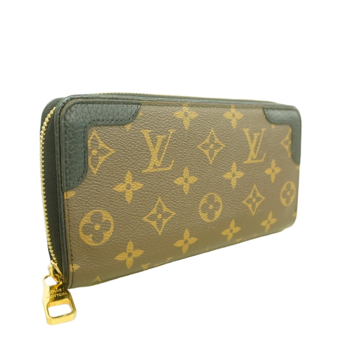Louis Vuitton Wallet Monogram Retiro Zippy Brown Noir — view 2
