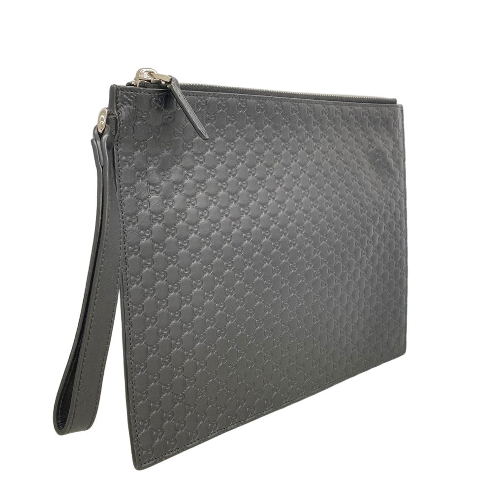 Gucci Clutch Micro Guccissima Leather Black Silver — view 2