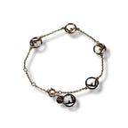 Fendi F's Logo Bracelet Rhinestone Pink Gold — view 3