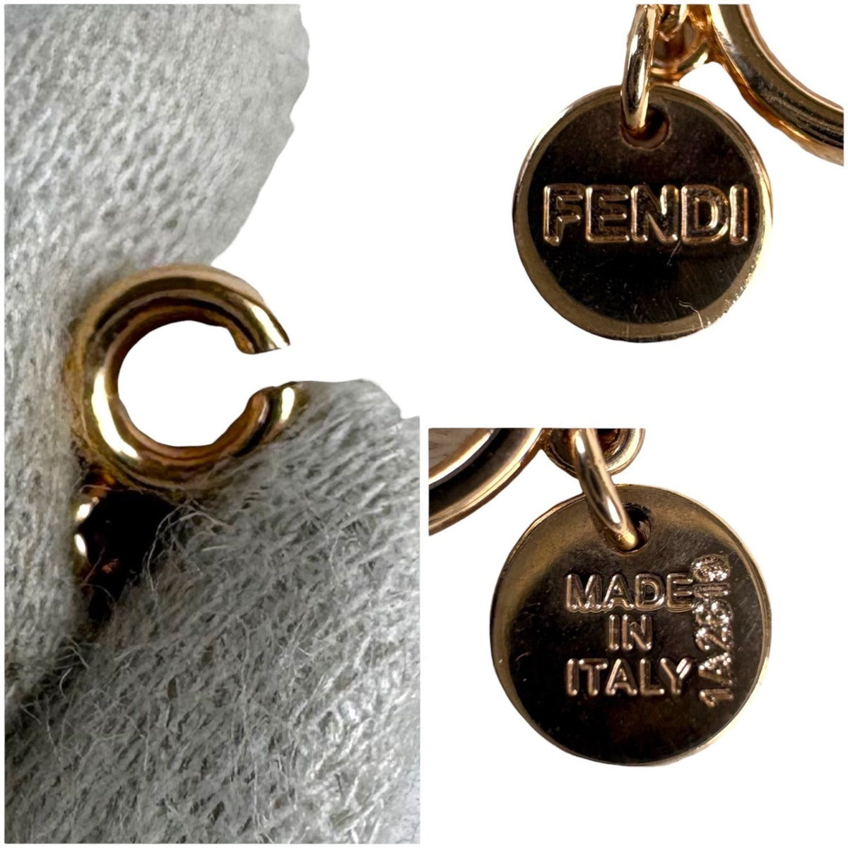 Fendi F's Logo Bracelet Rhinestone Pink Gold — view 7