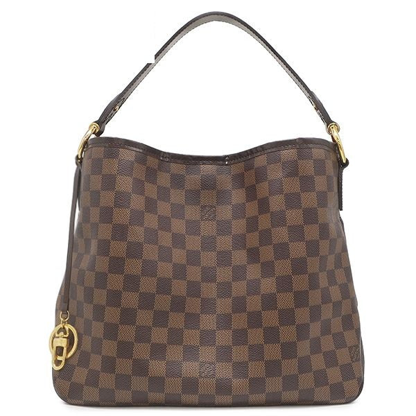 Louis Vuitton Shoulder Bag Delightful PM Damier Canvas Ebene Gold