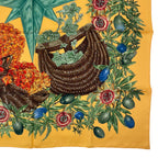 Hermes Scarf Silk Carre 90 Passiflores Passion Flower Orange — view 5