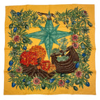 Hermes Scarf Silk Carre 90 Passiflores Passion Flower Orange