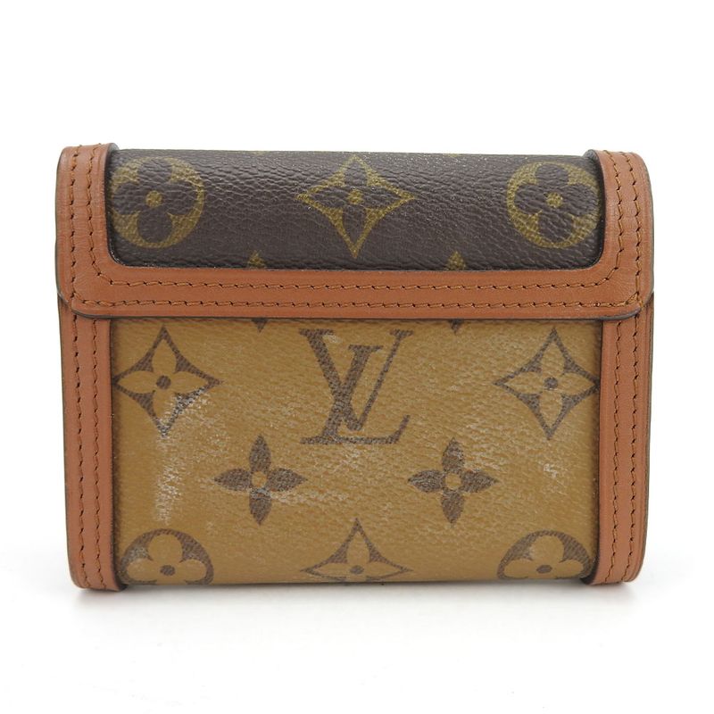 Louis Vuitton Portefeuille Dauphine Compact Monogram Reverse Brown — view 3