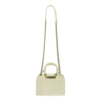 Chanel Quilted Leather Click Label Shoulder Bag White