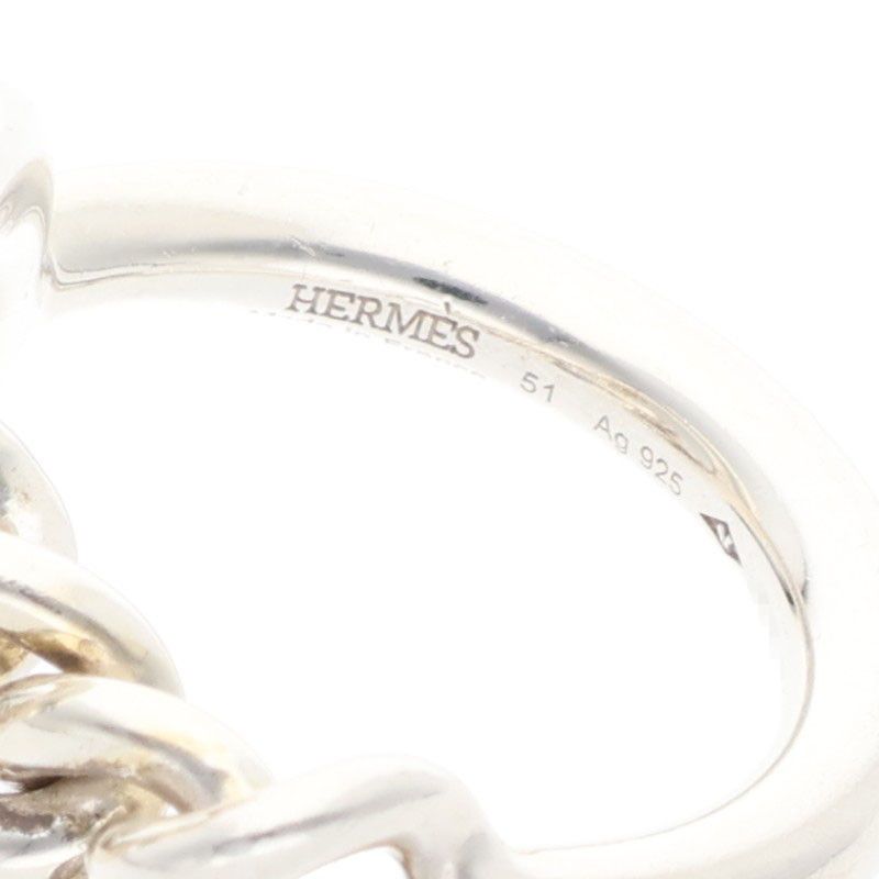 Hermes Croisette Silver Ring 51 9 — view 4