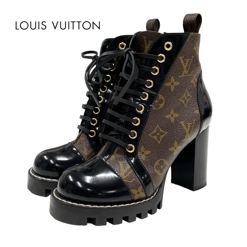 Louis Vuitton Star Trail Line Monogram Boots Short Shoes Leather Brown
