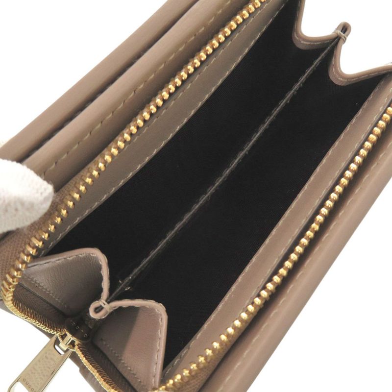 Gucci GG Shadow Medium Wallet Leather Brown Fold 1402 — view 6