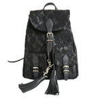 Saint Laurent Rucksack Festival Backpack Lace Black Fringe