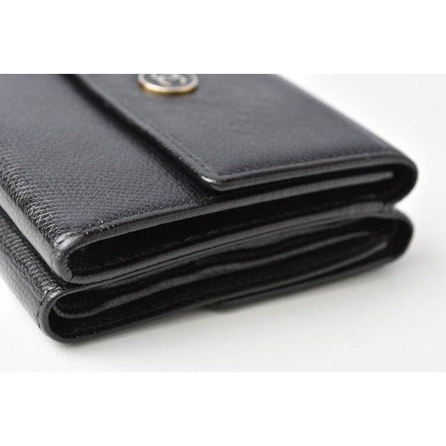 Chanel 4128 Bifold Wallet Leather Black Cles Deuce — view 3