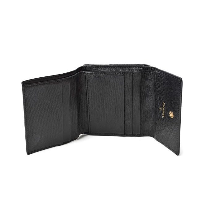 Chanel 4128 Bifold Wallet Leather Black Cles Deuce — view 5