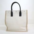 Saint Laurent Rivego Chute Bag Canvas Leather Beige Off White Off-white X Black — view 3