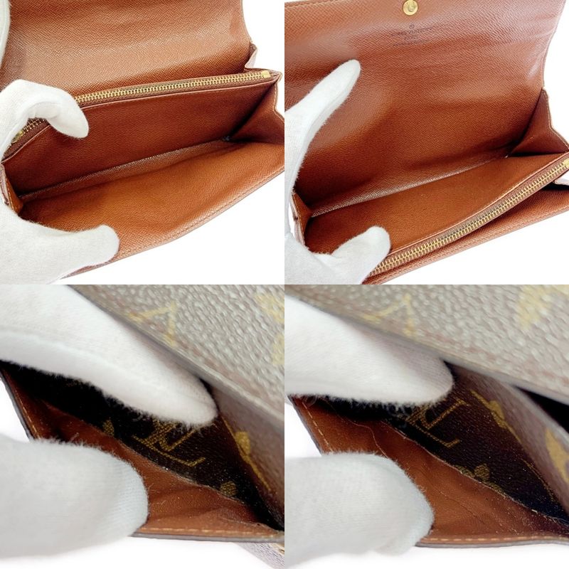 Louis Vuitton Monogram Pochette Porte Monet Cles Di Brown — view 8