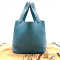 Hermes Picotin Blue Jean Hand Bag Leatheed Bag Jeans