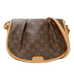 Louis Vuitton Shoulder Bag Monogram Canvas Menilmontan PM Brown Crossbody Flap