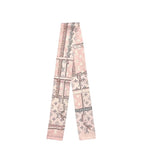 Louis Vuitton Ribbon Scarf Bandeau Confidential Light Pink Already Cleaned Silk