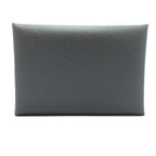 Hermes Calvi Duo Ardoise Gray Epsom Card Case