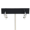 Celine Knot Small Rhodium Finish Brass Earrings