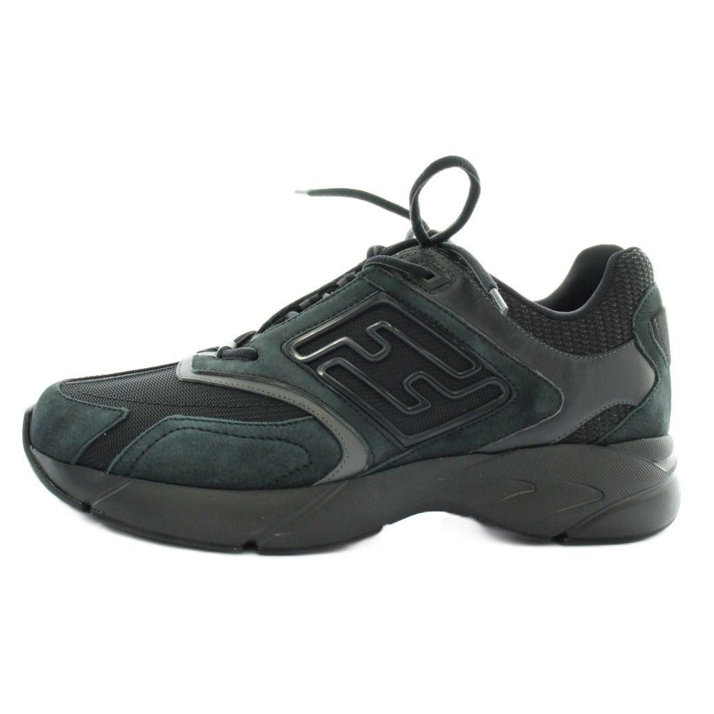 Fendi Faster Trainers Sneakers Leather Mesh Low Cut FF Logo 7