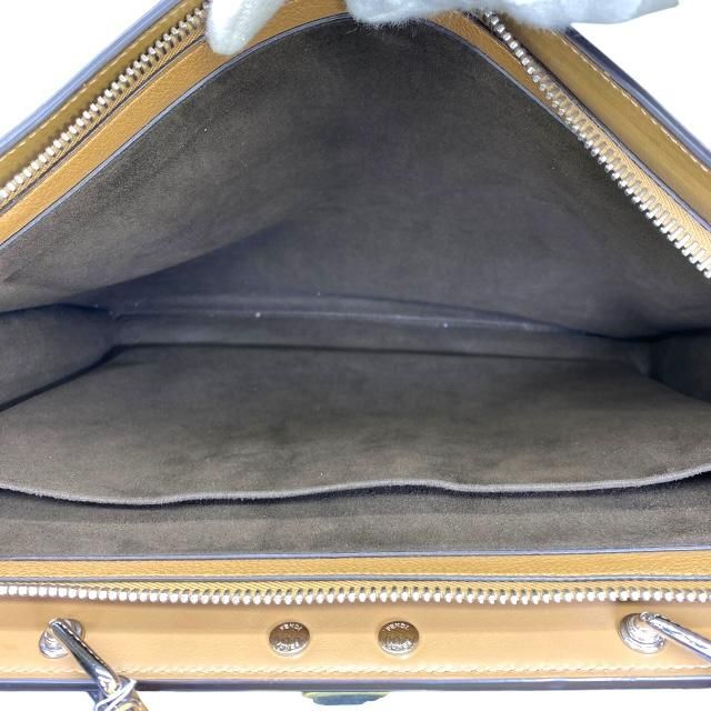 Fendi 7 Va529 Peekaboo Iseeu Medium Handbag 2-Way Tote Bag Calf Leather Brown — view 6