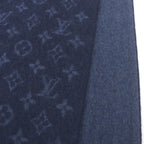 Louis Vuitton Made Scarf, Monogram Gradient Cashmere Wool Blue Marine — view 5