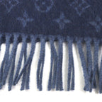 Louis Vuitton Made Scarf, Monogram Gradient Cashmere Wool Blue Marine — view 6