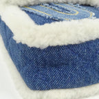 Chanel Shoulder Bag Denim White — view 3