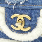 Chanel Shoulder Bag Denim White — view 4