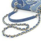 Chanel Shoulder Bag Denim White — view 7