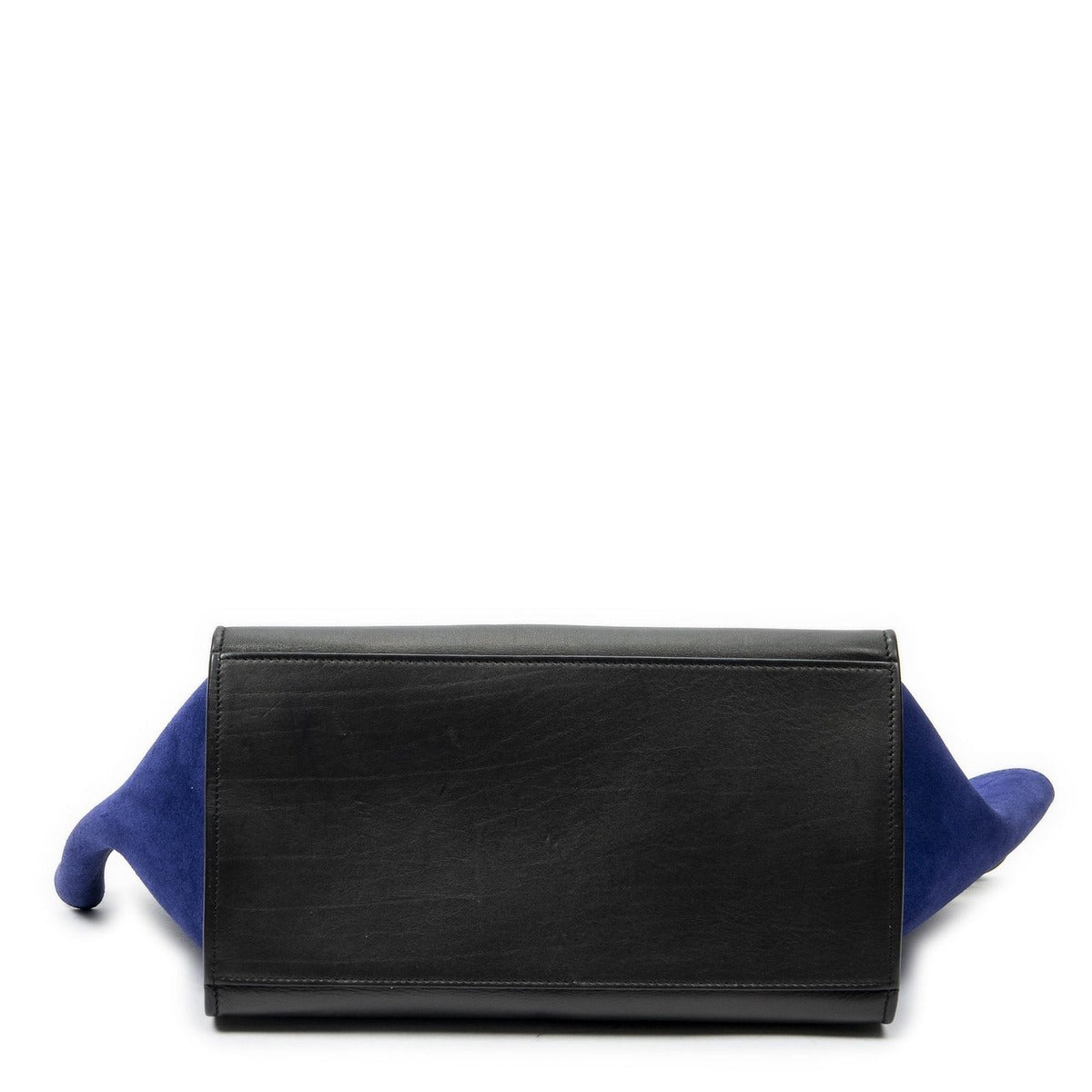 Celine Small Tricolor Trapeze Black Blue Brown Calfskin Leather — view 6