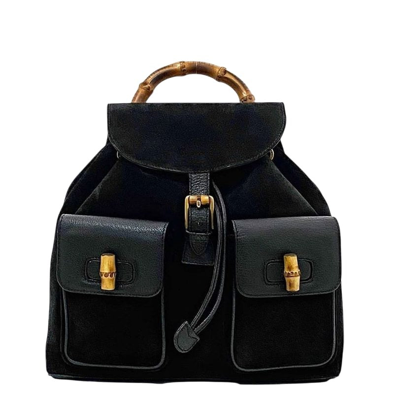 Gucci Backpack Black Bamboo 003 2058 0016