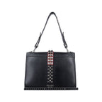 Prada Electra Studs Black Leather Saffiano 25 Messenger — view 2