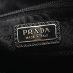 Prada Clutch Re-Nylon Nesetessuto Saffiano Black Nylon Leather — view 4