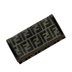 Fendi Bifold Wallet Khaki Green Brown Zucca