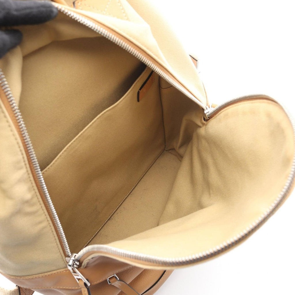 Loewe Backpack Round Beige Canvas Leather — view 3