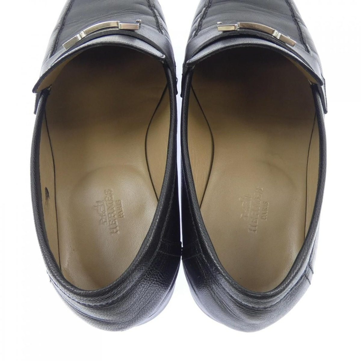 Hermes Paris Shoes Loafers Black — view 6