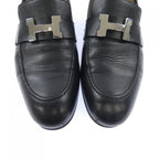 Hermes Paris Shoes Loafers Black — view 7