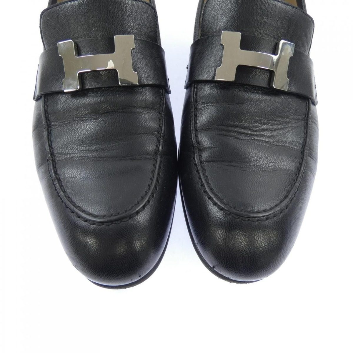 Hermes Paris Shoes Loafers Black — view 7