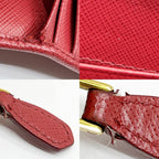 Prada Long Wallet Leather 1 Ml029 Red — view 8