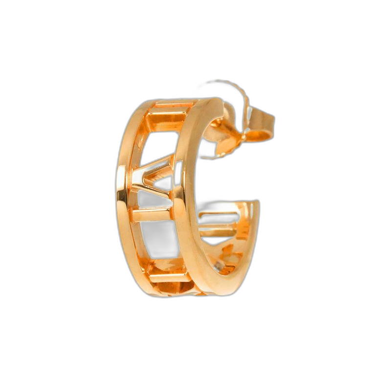 Tiffany & Co Atlas Open Earrings 18K PG