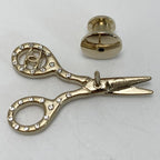 Chanel Scissors Brooch B21 V Gold Pin Type — view 4