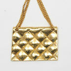 Chanel Bag Motif Quilted Gold Plated 19 g Brooch — view 4