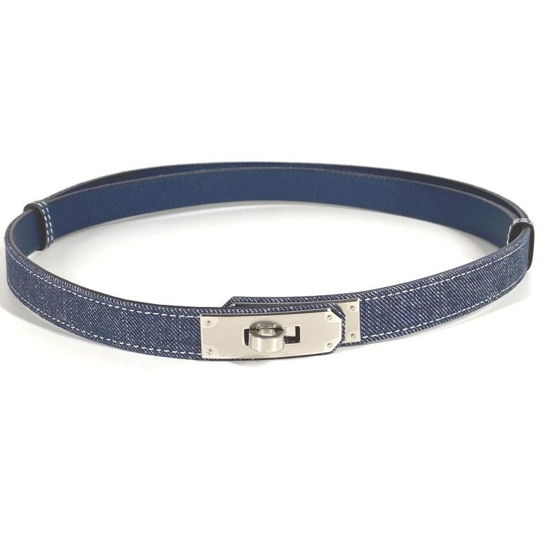 Hermes Belt Jean 18Kelly Denim Blue — view 2